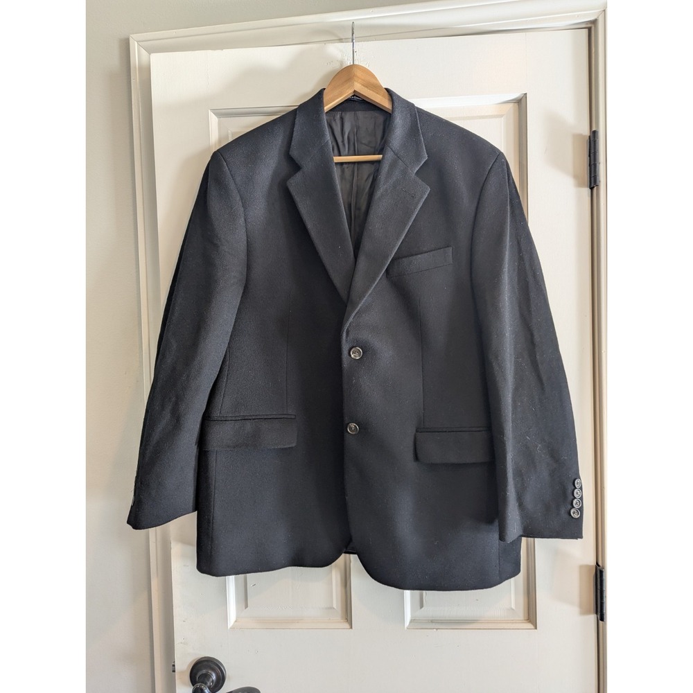 Dillards Ralph Lauren Blazer Men's 43R Cashmere Wool Sports Jacket Coat Black